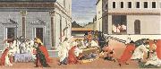 Sandro Botticelli Three miracles of St Zanobius,reviving the dead painting